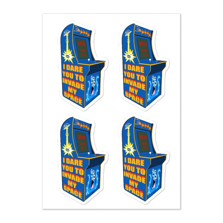 Space Invaders "I Dare You To Invade My Space" Sticker sheet