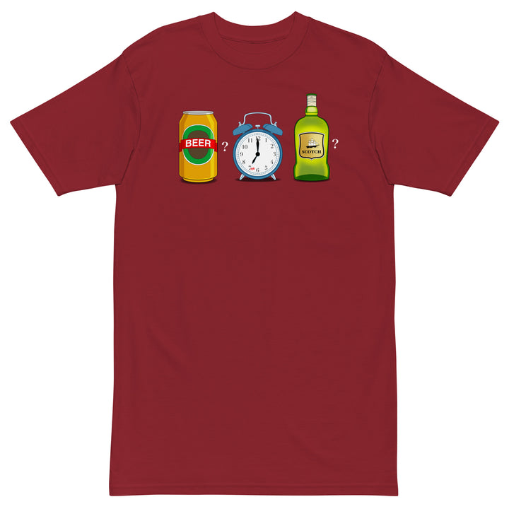 Mr. Mom "Beer? 7am "Scotch?" Men’s premium heavyweight tee